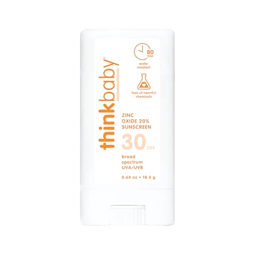 Thinkbaby SPF 30 Sunscreen Stick – Safe, Natural, Water Resistant Sun Cream for…
