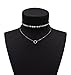 Geerier Simple Coin Choker Handmade Gold Chain Disc Choker Necklace Silver Color For Women