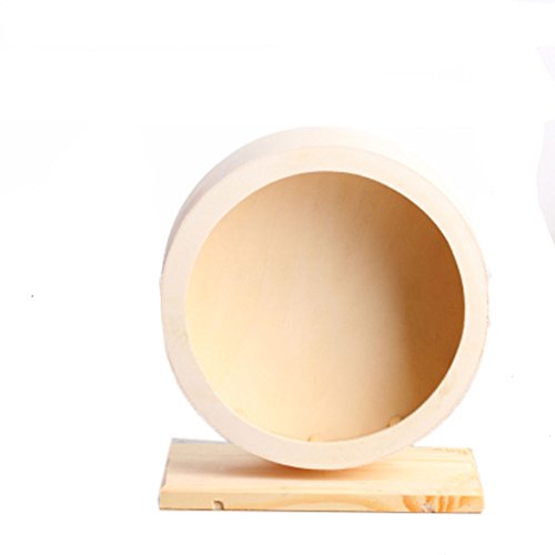 OMEM Small Animals Exercise Wheels Supplies Ultra-quiet Hamster Exercise Wheels Handmade wood toys