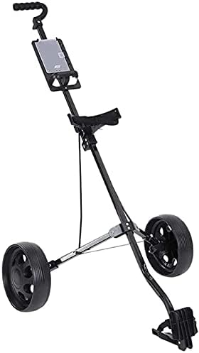 TUHFG Golf Push Cart Push Cart Foldable Golf Cart, Adjustable Height 2 Wheel Golf Trolley Steel Frame Cart Trolley Swivel TUHFG Golf Push Cart Push Cart Foldable Golf Cart, Adjustable Height 2 Wheel Golf Trolley Steel Frame Cart Trolley Swivel