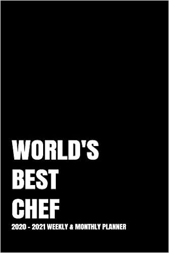 Best Chef In The World 2021 WORLD'S BEST CHEF PLANNER: 2 Year 2020   2021 Black Productivity 