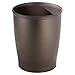 iDesign Small Round Plastic Bathroom Trash Can - Set of 2 - Bronze - Made in USA