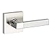 AVALON 0510 - Contemporary / Modern Door Handles / Levers (Privacy / Passage) - Satin Nickel - Polished Chrome Finish
