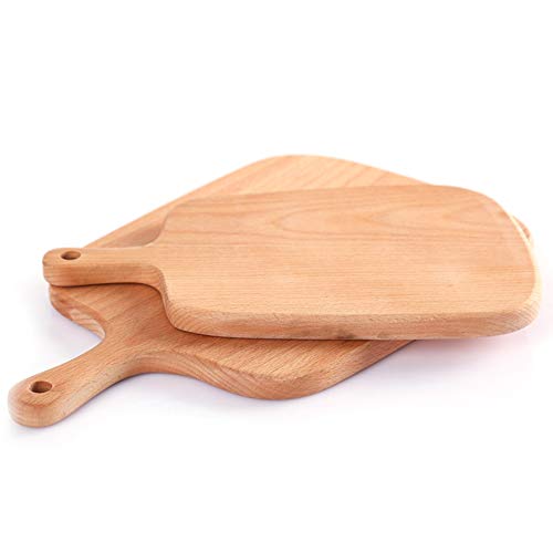 buyanputra Portable Wood Homemade Pizza Paddle Peel Bread Baking Cheese Cutting Serving Board Plate - Thumbnail 2