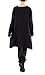 Mordenmiss Women's Leisure Long Sleeve Boat Neck Fall Tops Black US S-L