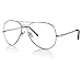 Aviator Sunglasses for Men Women Glasses Pilot Eyeglasses Costume 80s Gold Clear