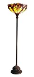 Chloe Lighting CH15780I-TF1 Tiffany-Style 1-Light Torchiere Floor Lamp with 15-Inch Shade