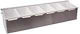 New Star 48049 Stainless Steel Condiment Dispenser with 6 Compartments