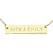 MignonandMignon Personalized Mother's Day Name Plate Bar Women Necklace in Gold Bridesmaid Gift Initial Your Name - 4N (Gold)