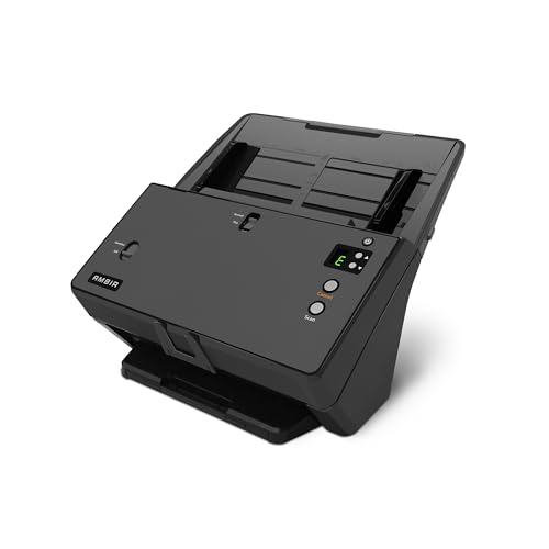 AMBIR nScan DS1060-AS 60 ppm High-Speed Document, Card and Passport Scanner, 9 Programmable scan Modes, Supports-Color, Black/White & Grayscale, Versatile, Double-Sided scanning, USB, Windows ONLY