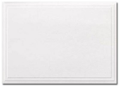 Triple Embossed White Note Cards and Envelopes - 50/Pack