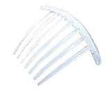 Set of 6 Pcs. French Twist Comb Hard Plastic Hair Combs (Clear)