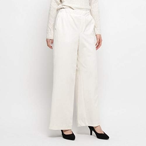 Amazon エアパペル ハンドウォッシュ コーデュロイワイドパンツ ホワイト 002 09 M ミセス パンツ 通販