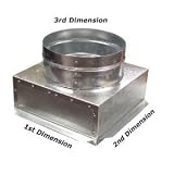 C-Box HVAC Plenum Ceiling Box 14 x 14 x 14 Round-Connects to Vent Register Diffuser