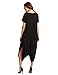 SheIn Women's Casual V Neck Short Sleeve Loose Harem Jumpsuit Romer Large Black
