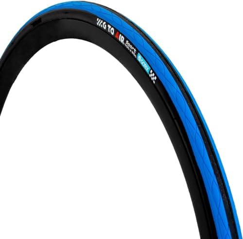 GORIX Road Bike Tire 700×23C or 700×25C or 700×28C Cycling Bicycle (Gtoair) (700×25c, Black×Blue(1 Tire)) — image 1