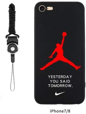 Air Jordan iPhone Case Cover Xs MAX. Tide Street Off White Phone case Protective Durable Matte Silicone for iPhone X 6 7 8 Plus XS MAX (AJ, iPhone Xs MAX)