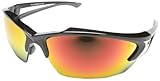 Edge Eyewear SDKAP119 Khor Black with Aqua Precision Red Mirror Lens