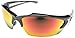 Edge Eyewear SDKAP119 Khor Black with Aqua Precision Red Mirror Lens