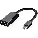 LsvtrUS Mini DisplayPort to HDMI Adapter, Mini DP Thunderbolt to HDMI 1080P Male to Female Converter for MacBook Mac Mini iMac Microsoft Surface Pro 3/4 (Black)