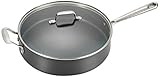 Emeril by All-Clad E83691 Hard Anodized Dishwasher Safe Oven Safe Scratch Resistent Sauce Pan Cookware, 5-Quart, Black