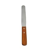SODIAL(R) Cake Spatula With Wood Handle Straight Cream Butter Smooth Flat Scraper Blade Angle 6-inch