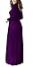 AUSELILY Women Long Sleeve Loose Plain Long Maxi Casual Dress with Pockets (2XL, Purple)