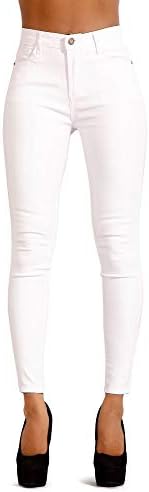 Glook Womens Black Leather Look Trousers High Waist Slim Fit Skinny Butt Lifting Jeans
