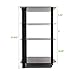 NavePoint Media Stand Glass 4 Shelf Audio Video Component Storage Tower