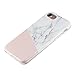 Obbii Design iPhone6s 7 8 SE 2nd Case Baby Pink Marble Design Pattern Printed Transparent Plastic Back Case with TPU Bumper Case