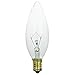 Sunlite 40099 Incandescent Torpedo Tip Clear Chandelier Light Bulb, 60 Watts, 550 Lumens, European Base (E14), Dimmable, for Chandeliers, Lamps, Fixtures, 12 Count