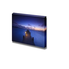 Canvas Prints Wall Art - A Tranquil Sunset Over a Lake in The Netherlands | Modern Wall Decor/Home Decoration Stretched Gallery Canvas Wrap Giclee Print. Ready to Hang - 12" x 18"