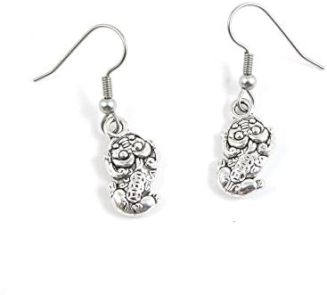 1 Pairs Jewelry Making Antique Silver Tone Earring Supplies Hooks Findings Charms Y3LJ7 Money Frog