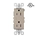 Legrand radiant 885TRNICC12 15 Amp Tamper Resistant Decorator Duplex Outlet, Side Wire or Push Wire, Nickel (1 Count)