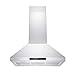 CIARRA CAS90831 36 inch Range Hood, 450 CFM Island Stove Vent Hood, Stainless Steel Hood with 3 Speed Exhaust Fan & Aluminum Mesh Filters, Ducted/Ductless Convertible, Touch Control