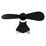 ASOON USB Micro Phone Fan,Portable 2 in 1 Port USB Mini Fan For Android or iPhone