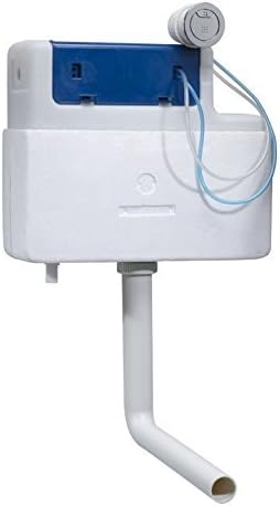 Tavistock Vortex Dual Flush Pre-Assembled Slimline Concealed Cistern 3/6L Adjustable (Pneumatic, Push Button Operation, Top & Front Access) by Tavistock