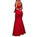 SEBOWEL Women's Sexy One Shoulder Ruffles Mermaid Gown Maxi Evening Party Dress