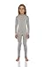 Rocky Thermal Underwear Kids Girls Thermal Underwear Set Long Johns kid Thermals Kid Base Layer kids thermals top bottom set Winter Clothes Shirt Pants Ski/Extreme Cold (Grey, Medium)