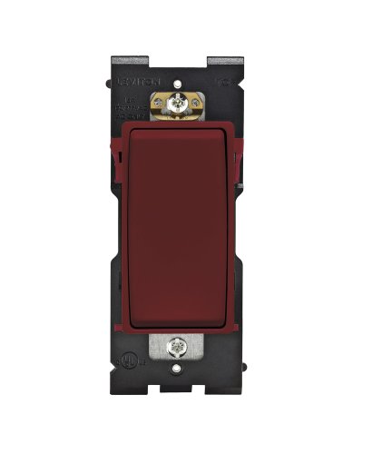 LevitonRE151-DG Renu Switch for Single Pole Applications, 15A-120/277VAC, Deep Garnet