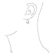 Boho Fashion Pear Shape Teardrop Gemstone Organic White Druzy Dangle Earrings For Women For Teen 14K Gold Plated Metal