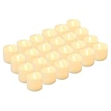 LED Tea Lights Candles, Kohree Flameless Candles Battery Operated LED Candles, Flickering Tealight Candles, Warm White, Pack of 24