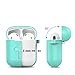 Airpods Case, Airpods Accessories Kits, 10 in 1 Protective Silicone Cover Skin Apple Airpods Anti-Lost Airpods Strap, Airpods Watch Band Holder, Airpods Ear Hook (Light Green and Blue)