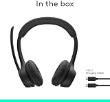 Logitech Zone 300 Wireless Headset with Noise-Cancelling Mic Black view 10