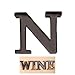 GetSet2Save 'N' Metal Monogram Wine Cork Holder, 12-Inch