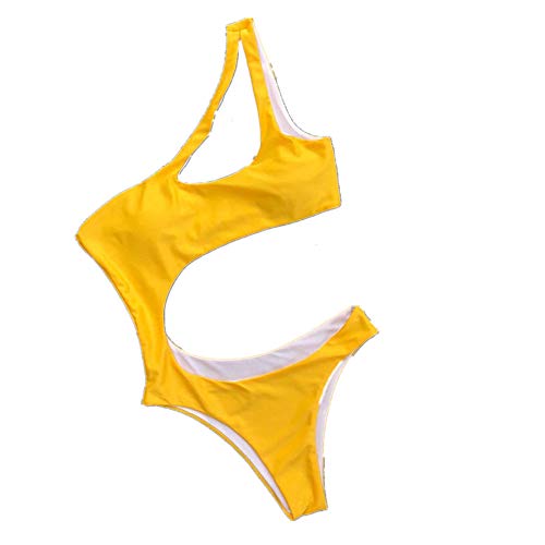 image for Masun Ladies Sexy Pure Color Navel Exposed Jumpsuit Beach Swimsuit Wom