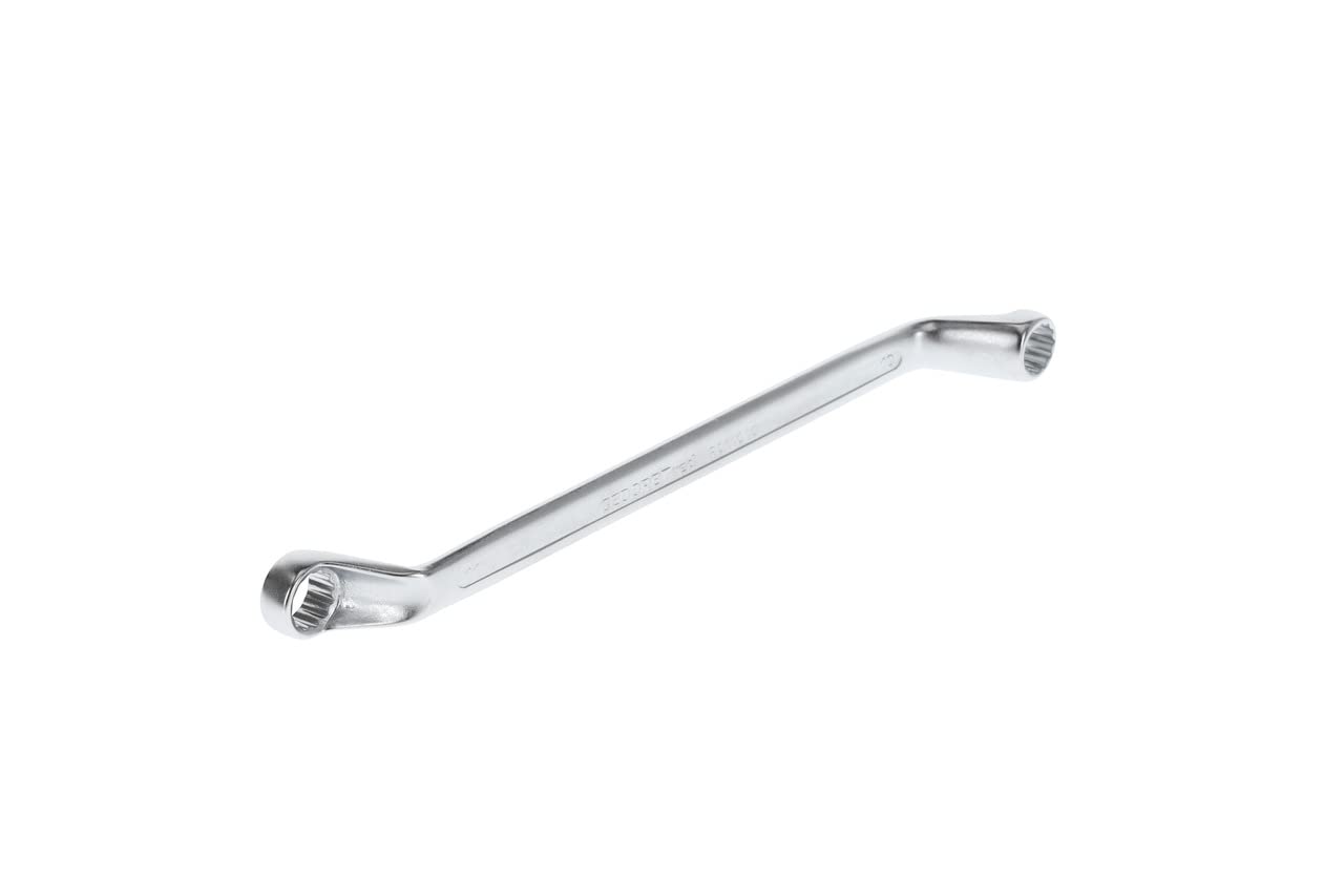 GEDORE Red Double-Ended Ring Spanner SW 10 x 11 mm L 198 mm Chrome Vanadium Steel Silver