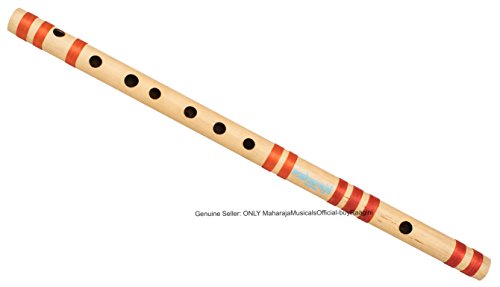 Indian Flute, Concert Quality bansuri, Maharaja Musicals, Scale C Sharp Medium 18.6 Inches, FINEST Indian Bansuri, Bamboo Flute, Hindustani Bamboo Bansuri, Nylon Pipe Bag (US-PDI-CFA) - Thumbnail 3