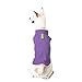 Gooby Fleece Vest Dog Sweater - Lavender, Large - Warm Pullover Fleece Dog Jacket with O-Ring Leash for Small to Medium Dogs