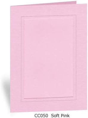 Photo Note Cards for 4" x 6" image 10 Pack with Envelopes ColorClassics (Soft Pink)